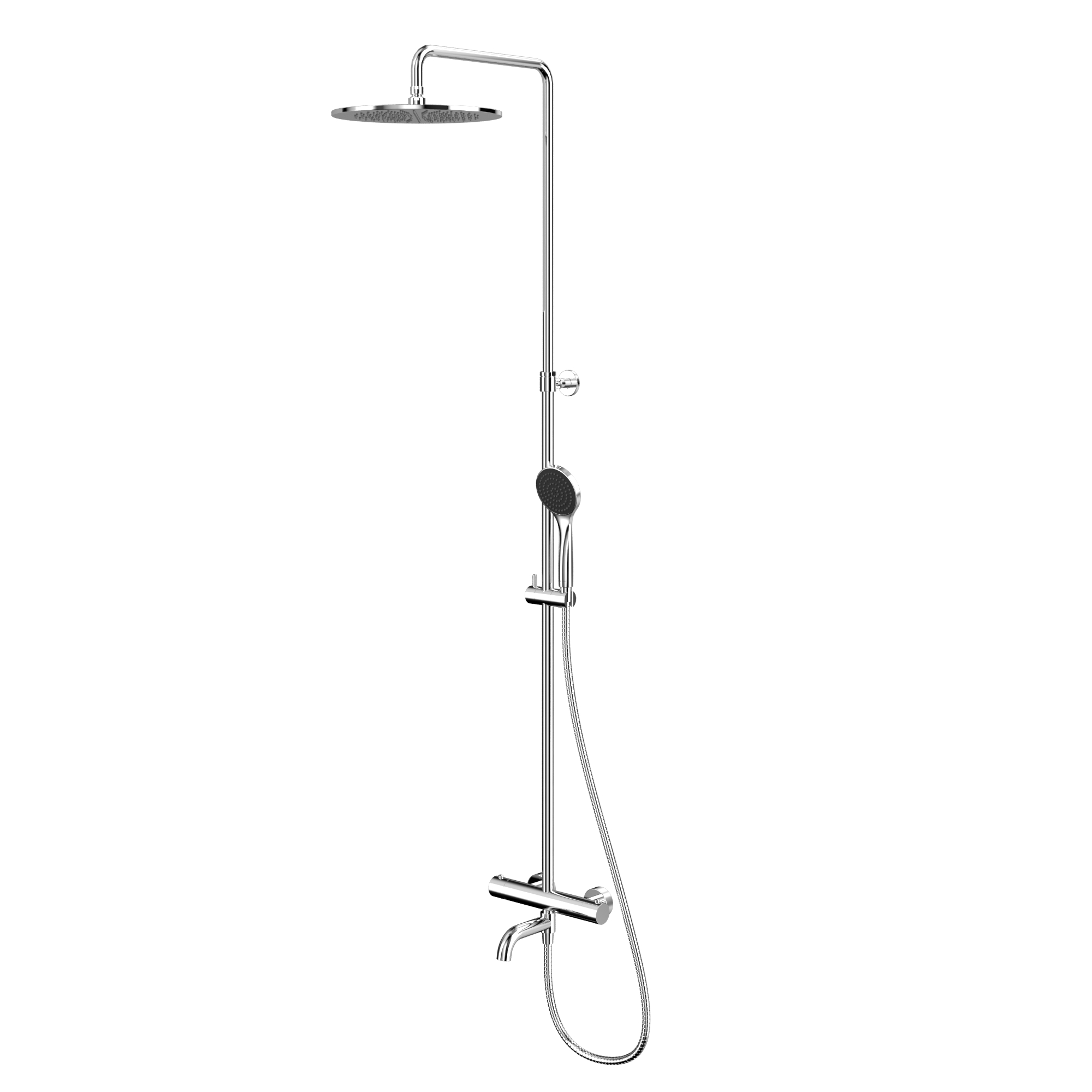 Термостатическая система для ванны наружного монтажа whitecross y y1234basiccr (хром)