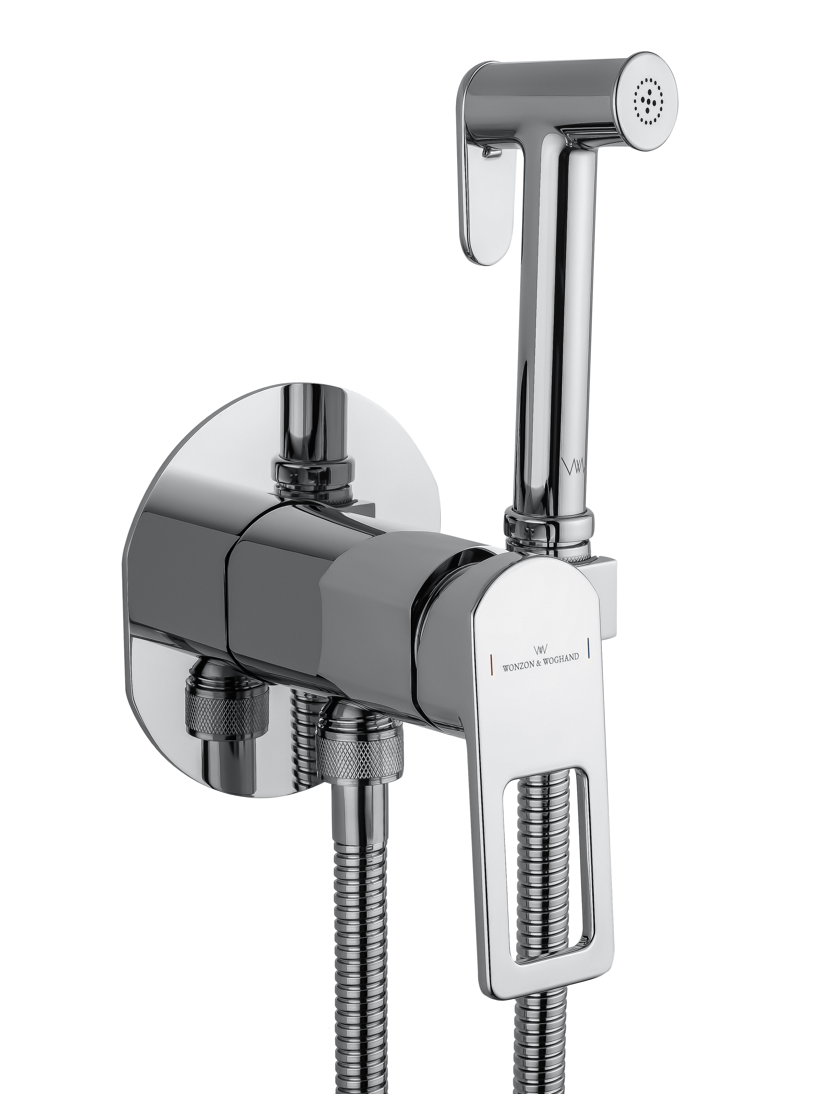 Смеситель с гигиеническим душем встраиваемый wonzon & woghand frame, хром (ww-88829010-cr)