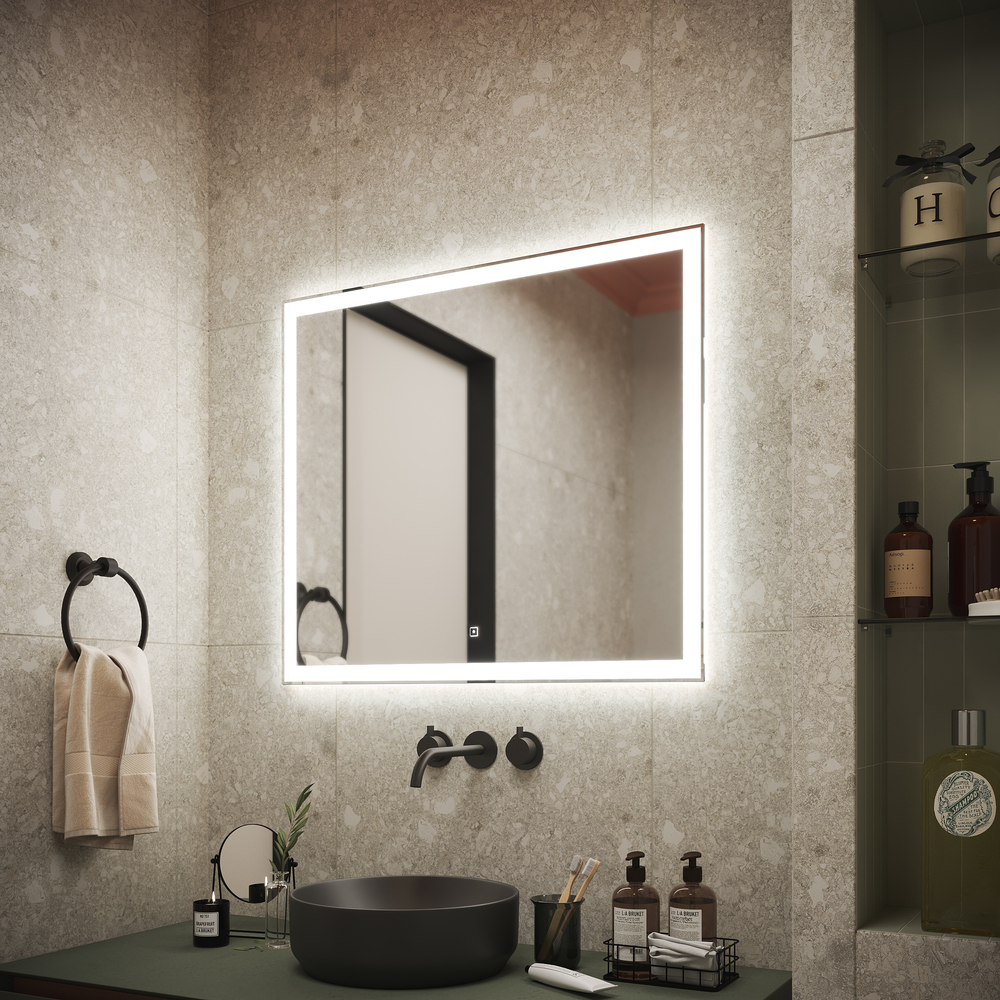 Зеркало для ванной комнаты sancos city 800х700 c  подсветкой ,арт. ci800