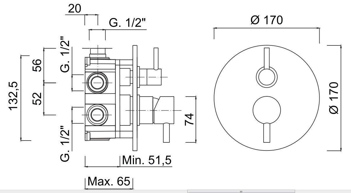 Giulini myfuture f5964-3epo смеситель для душа на 3 потребителя, внешняя часть, цвет золото 24к