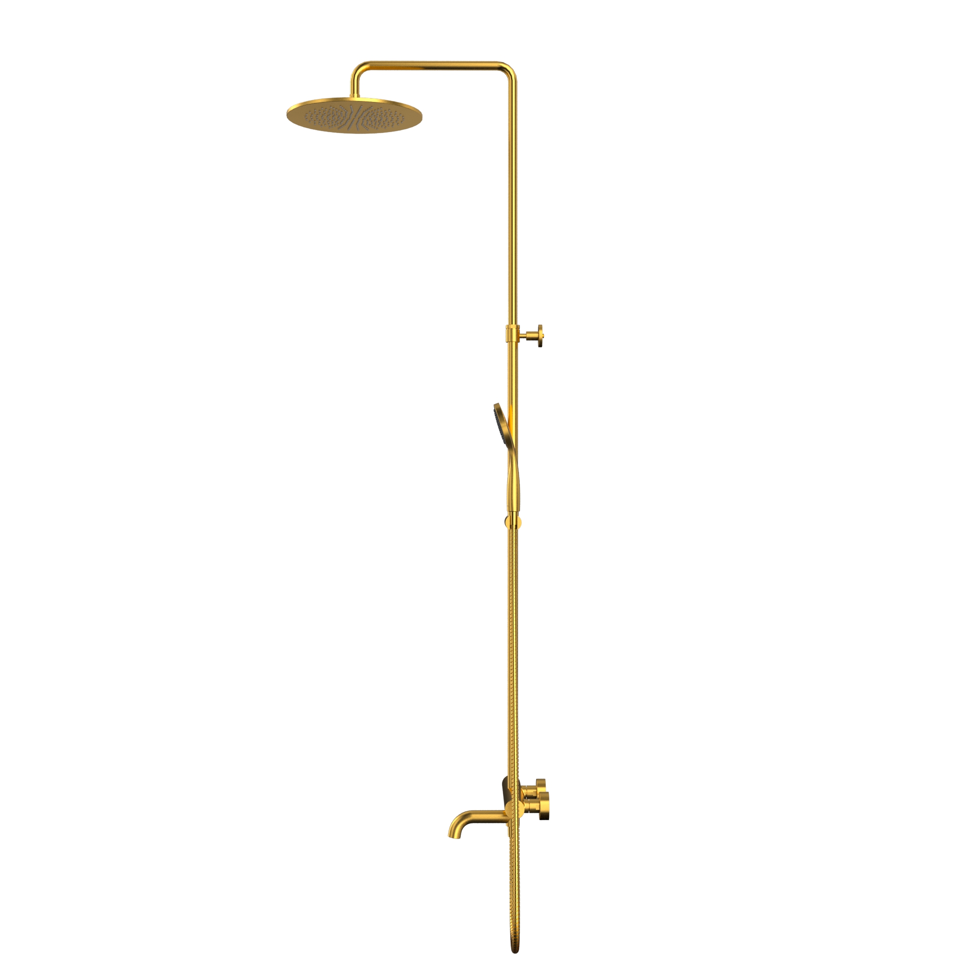 Термостатическая система для ванны наружного монтажа whitecross y y1234basicglb (браш. золото)