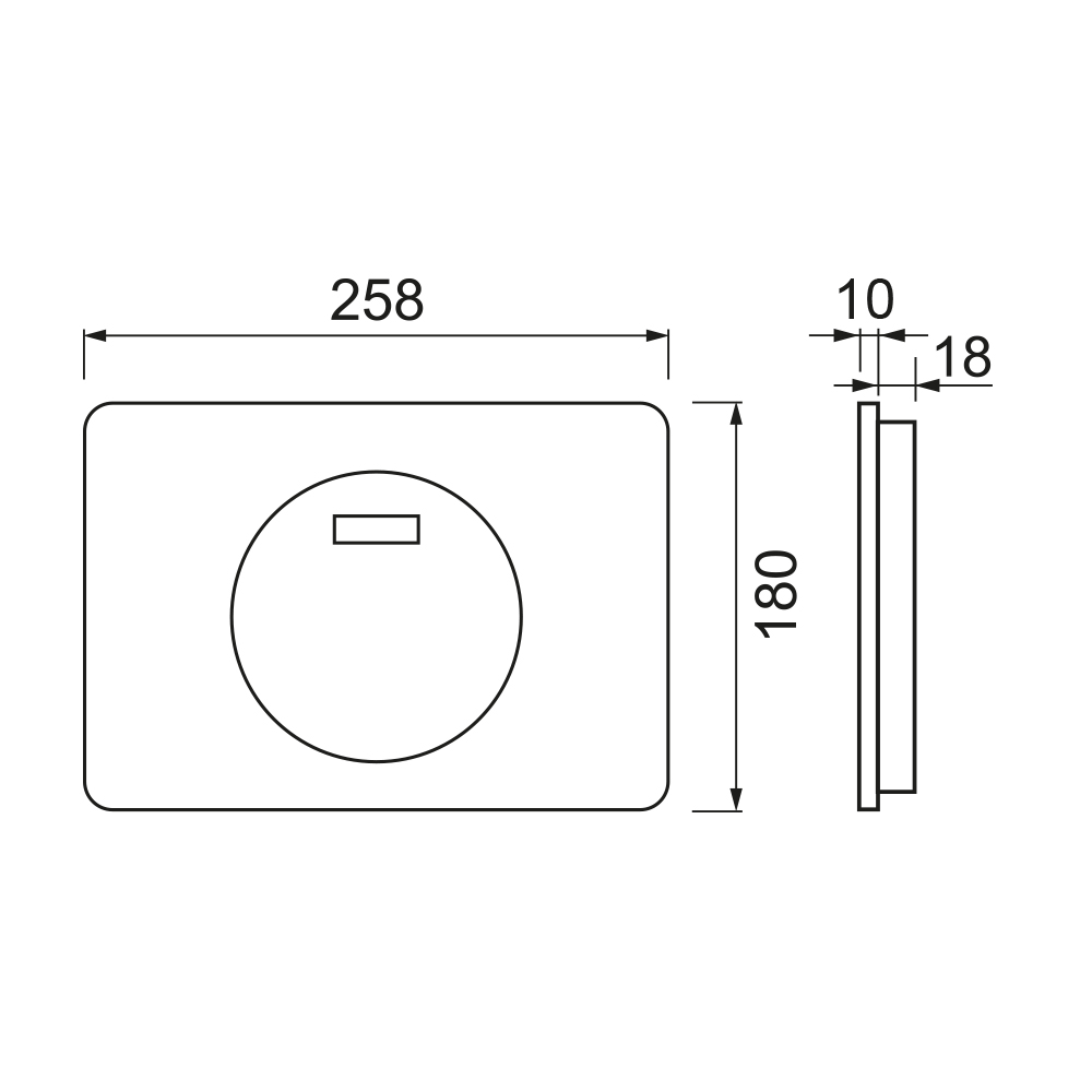 Металлическая панель смыва для унитаза tecespring sl, нержавеющая сталь, сатин, покрытие против отпечатков пальцев