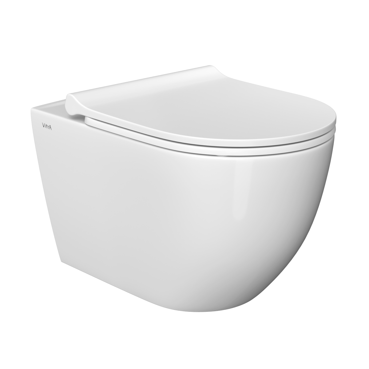 Подвесной унитаз VitrA Mia Round 7510B003-0075 безободковый SmoothFlush белый санитарный фарфор антибактериальное покрытие Hygiene