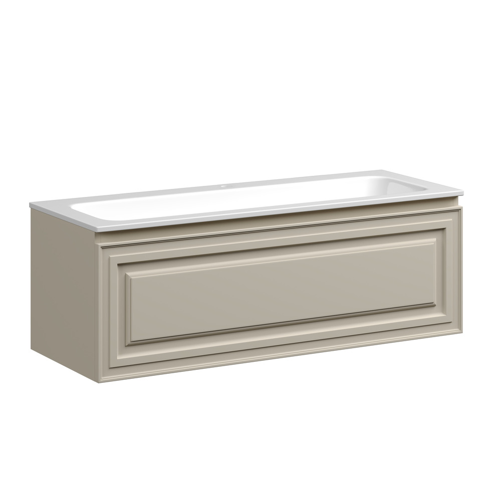 Тумба подвесная sancos very 1195х445х406, c одним  ящиком оснащенным доводчиками, beige soft , арт.vr120ce