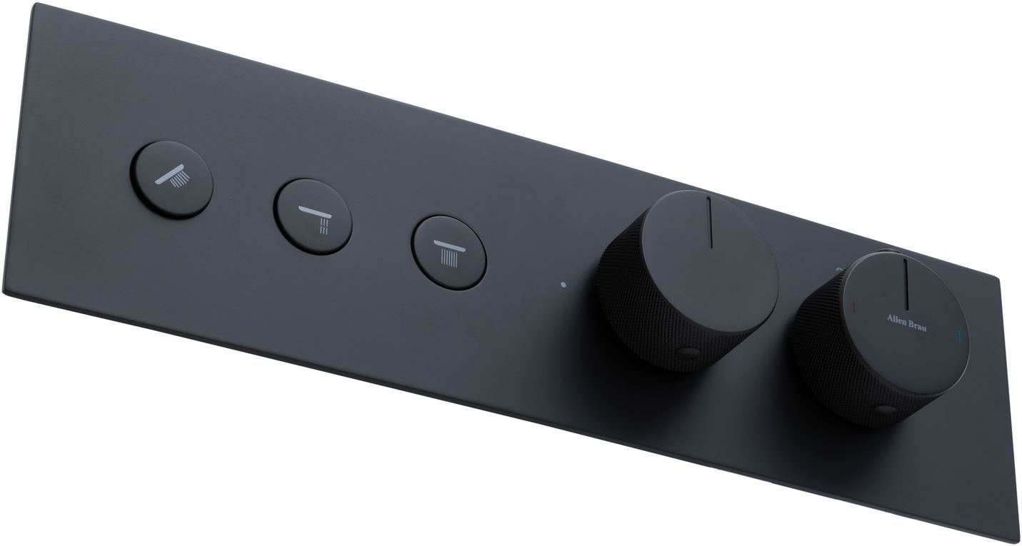 Смеситель для душа Allen Brau Liberty 5.33003-31 (с внутренней частью, 3 выхода) черный матовый