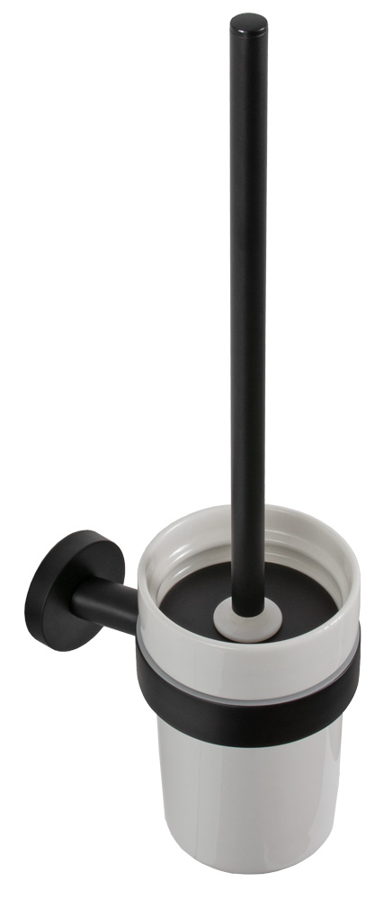 Ершик для унитаза с держателем guest no черный матовый remer