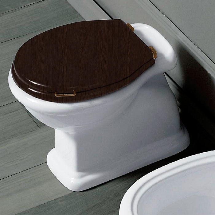 Унитаз напольный приставной lante 580x385x400 белый глянцевый simas