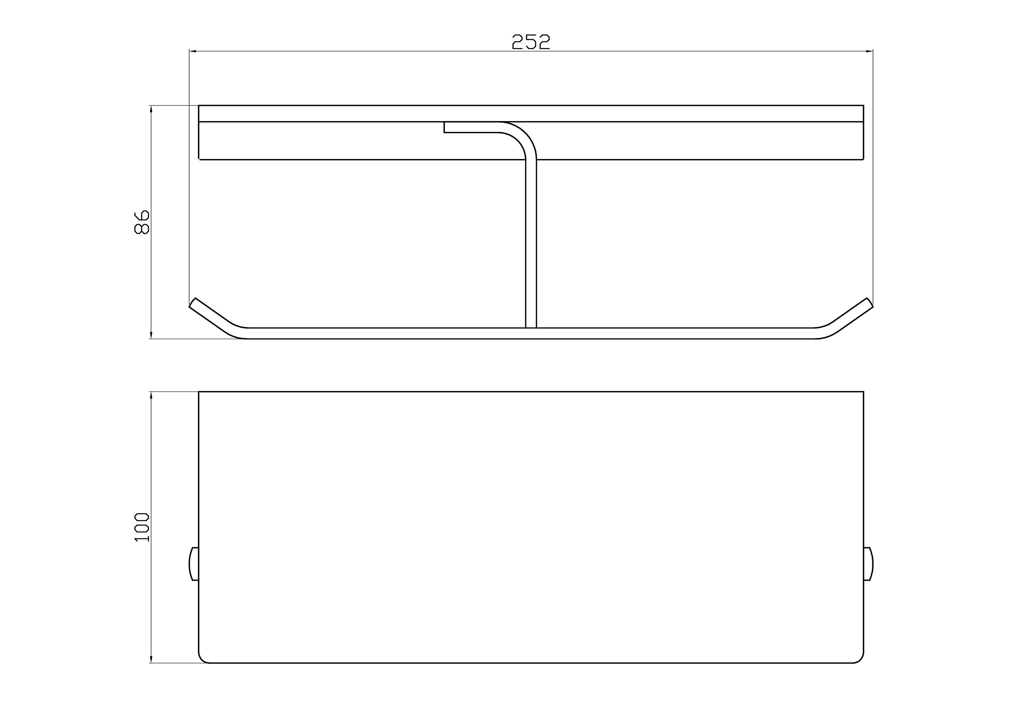Двойной держатель для туалетной бумаги с полкой wonzon & woghand eclipse, хром (ww-9156)