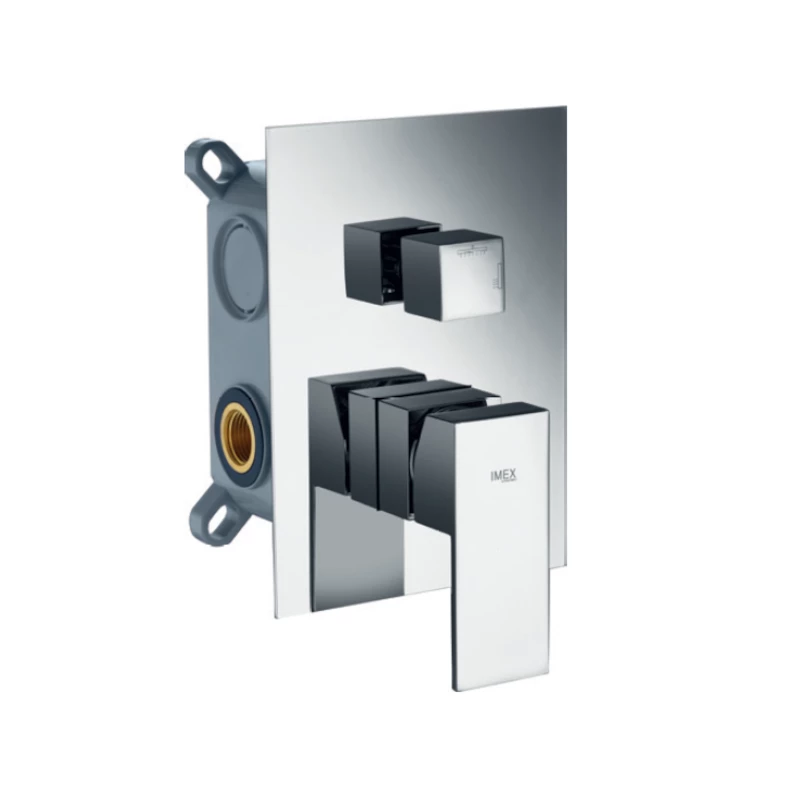 Смеситель скрытого монтажа для ванны/душа на 4 потребителя с внутренней частью imex gsm04v chrome