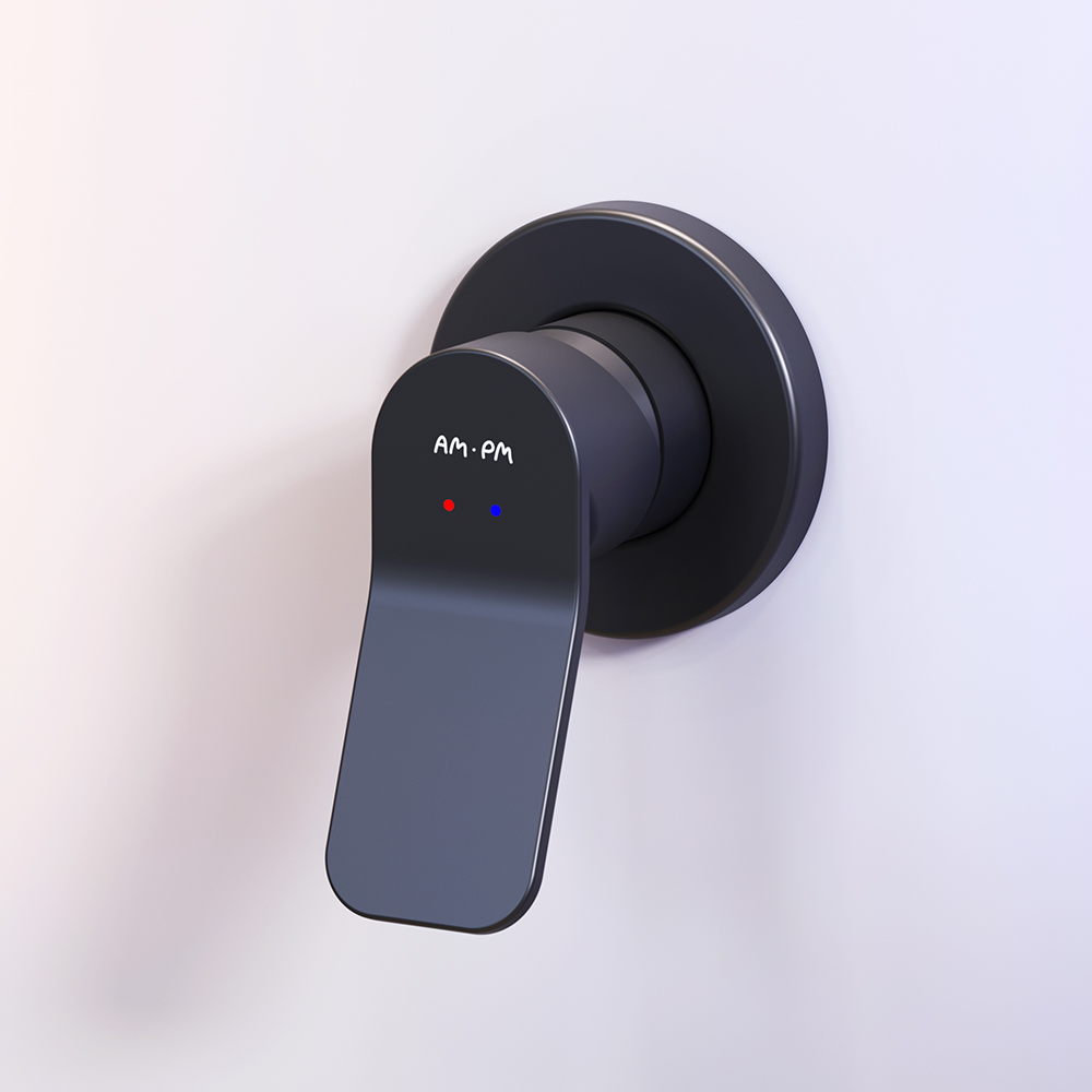 F85A65022 X-Joy, cмеситель д/душа монтируемый в стену, черный, шт.