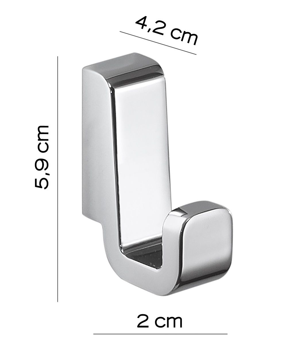 Крючок настенный samoa хром gedy