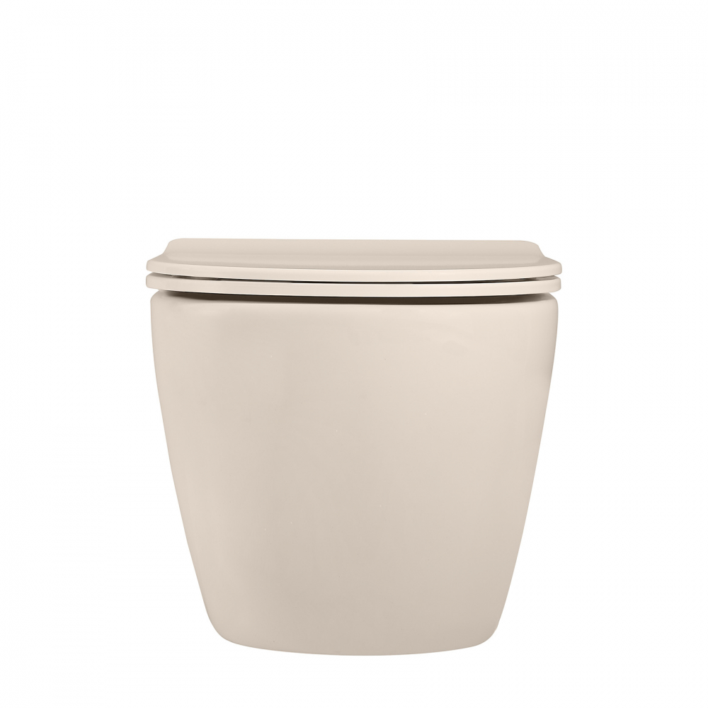 Унитаз ABBER Bequem AC1101MBE подвесной светло-бежевый матовый, безободковый