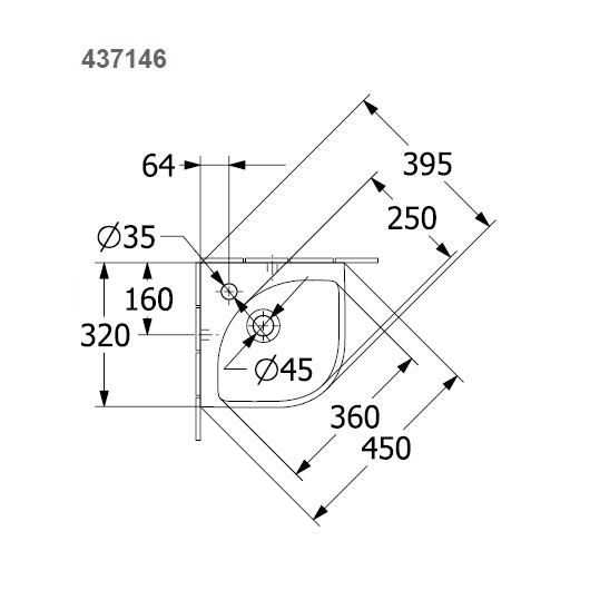 Раковина подвесная subway 3.0 320x320x120 белый глянцевый villeroy&boch