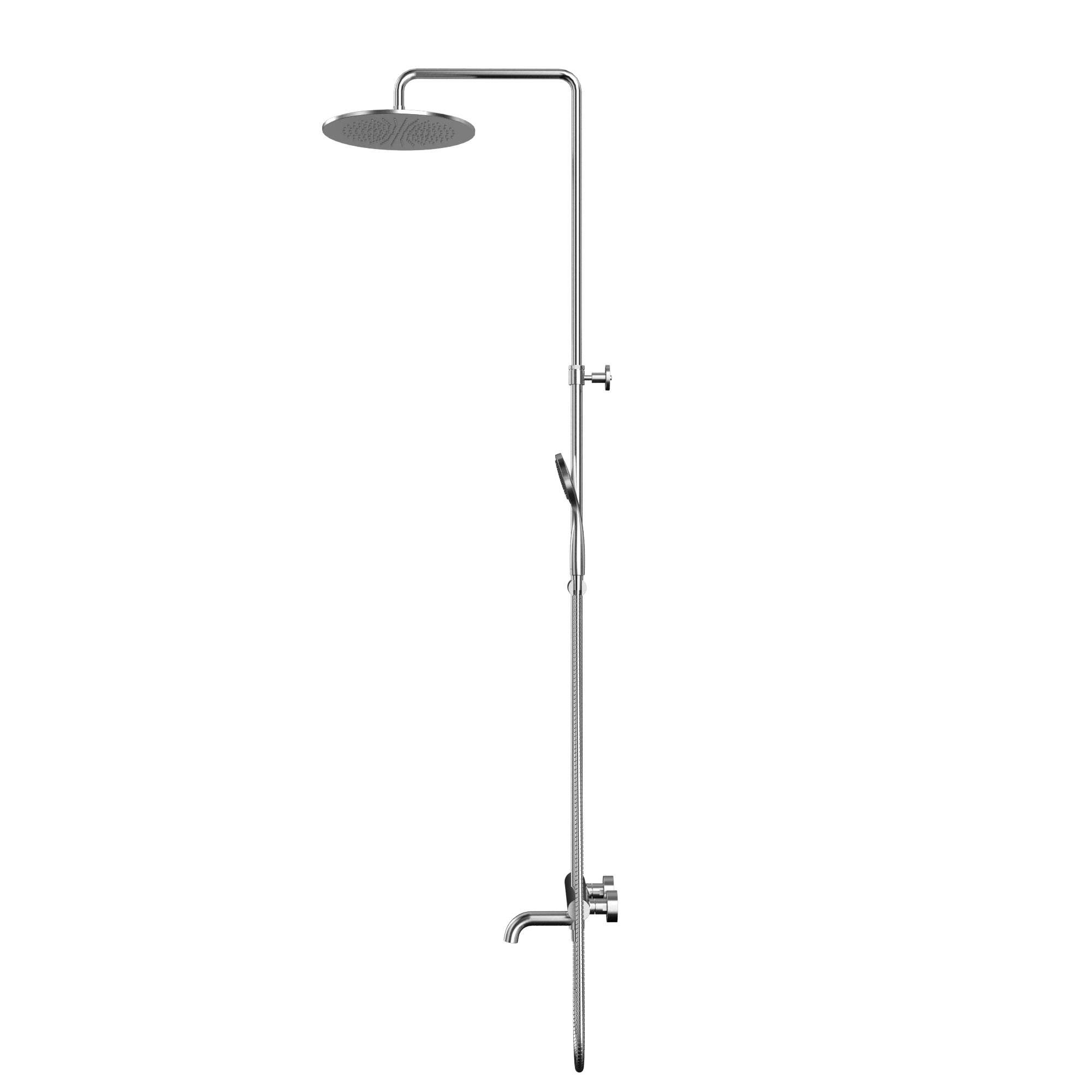 Термостатическая система для ванны наружного монтажа whitecross y y1234basicnib (браш. никель)