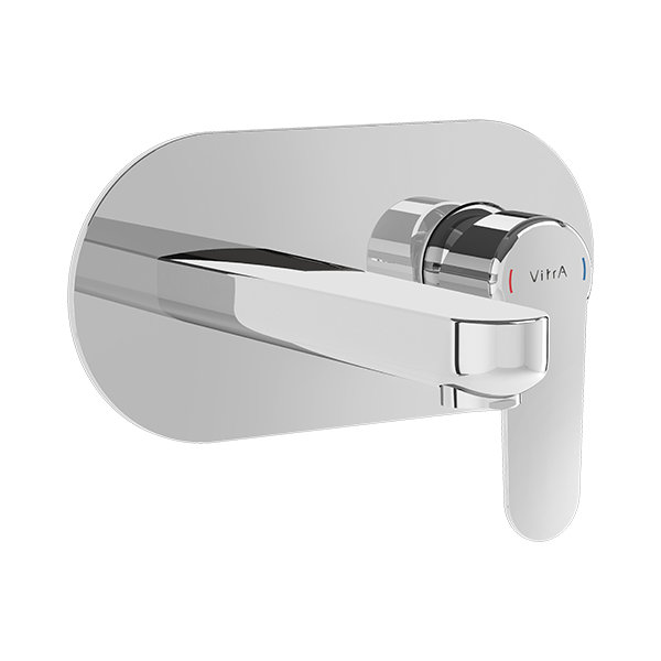 Встроенный смеситель root round для раковины, настенный, хром