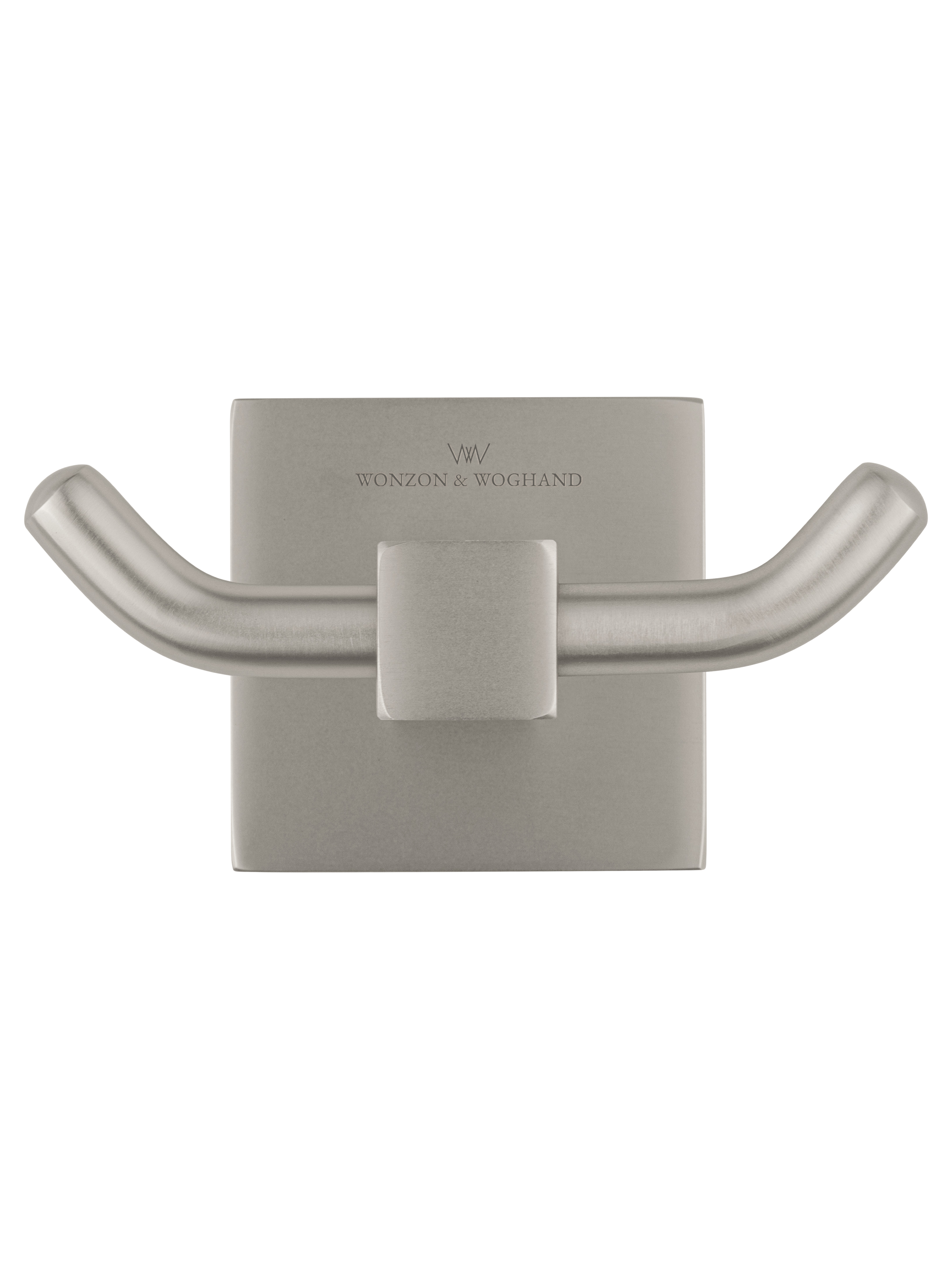 Двойной крючок для ванной wonzon & woghand polo, брашированный никель (ww-8925-bn)
