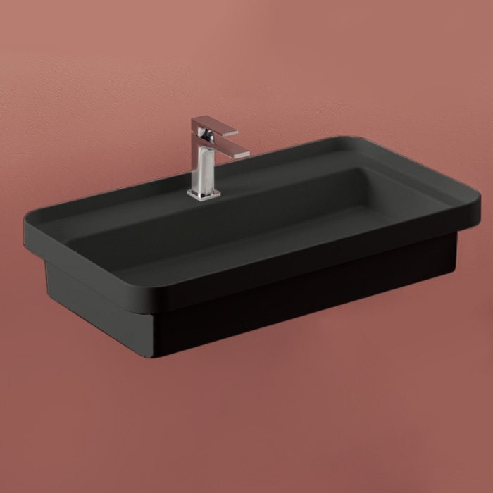 Раковина врезная сверху 155x805x455 черный матовый fuori scala artceram