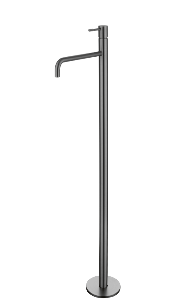 Смеситель для умывальника напольный uno gun metal