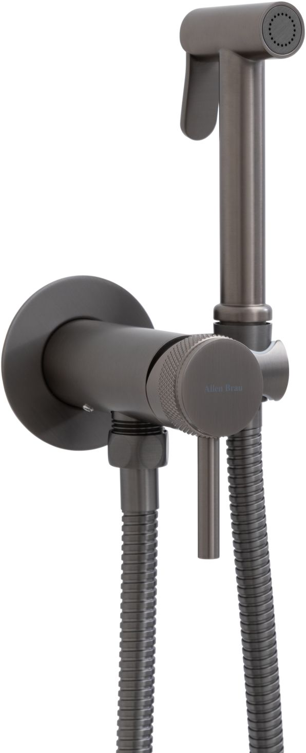 Смеситель с гигиеническим душем Allen Brau Priority 5.31A29-MG (с внутренней частью) графит браш