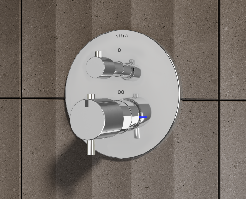Встроенный смеситель origin для душа с термостатом, хром