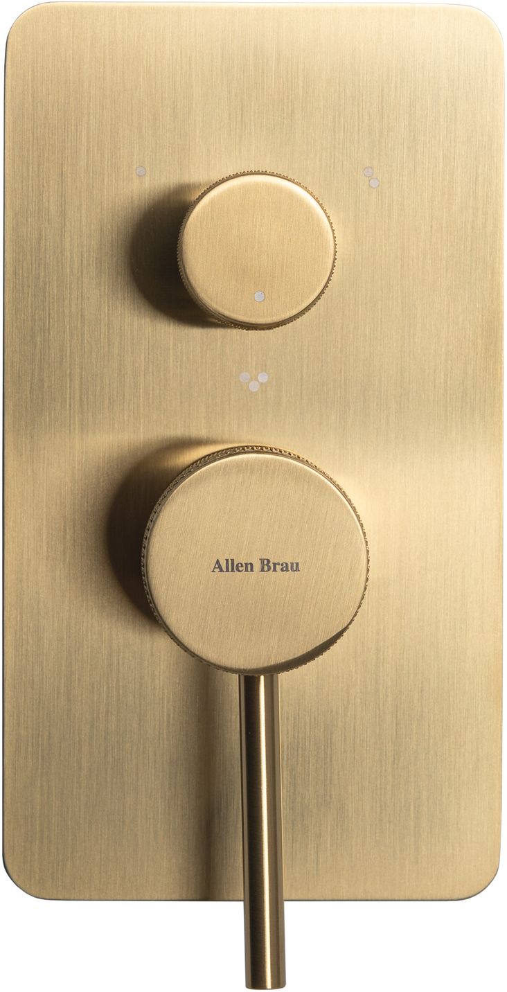 Смеситель для ванны Allen Brau Priority 5.31A11-GB (с внутренней частью, 3 выхода) золото