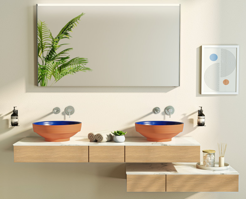 Встроенный смеситель origin для раковины, настенный, хром