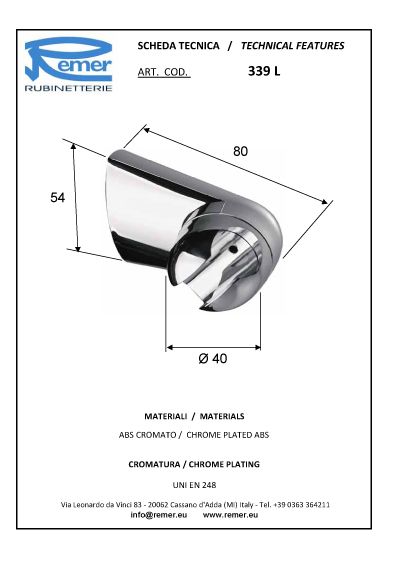 Держатель для душевой лейки cr хром remer