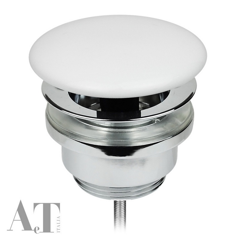 Сток для раковины aet curvy свободный слив хром, цвет керамики белый матовый a044vx101