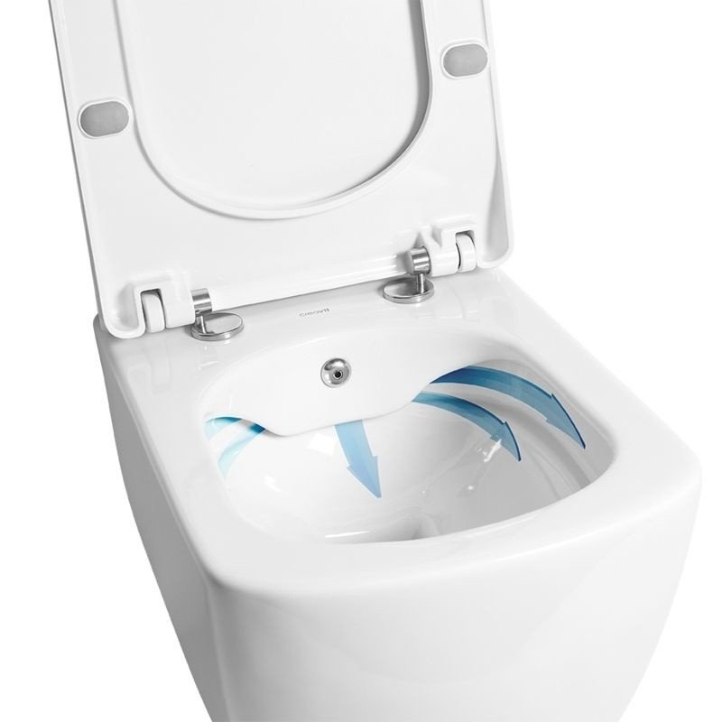 Creavit elegant eg321-00cb00e-0000 унитаз подвесной с функцией биде, безободковый (белый глянцевый)