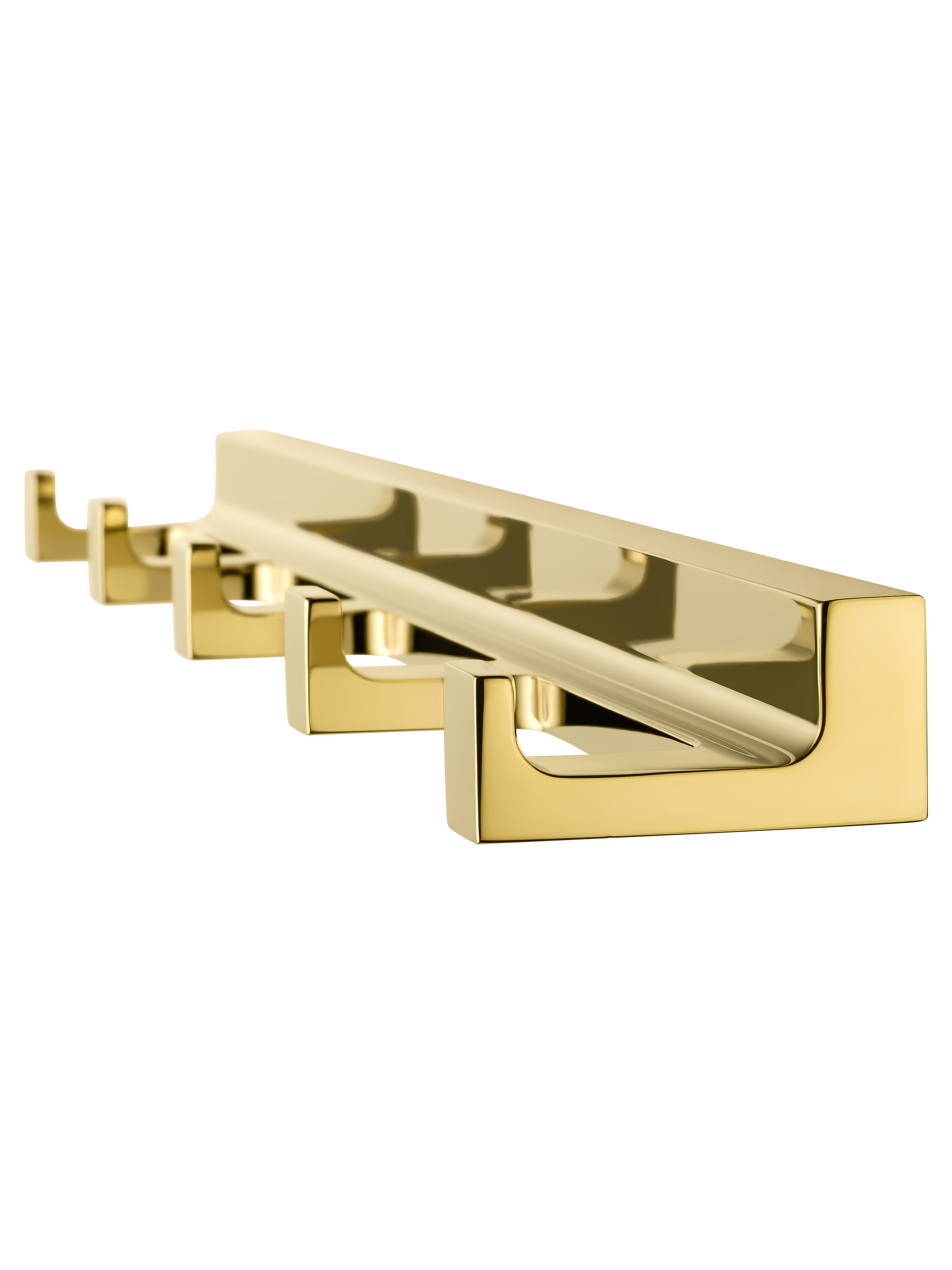 Вешалка с 5 крючками для ванной wonzon & woghand eclipse, глянцевое золото (ww-9155-lg)