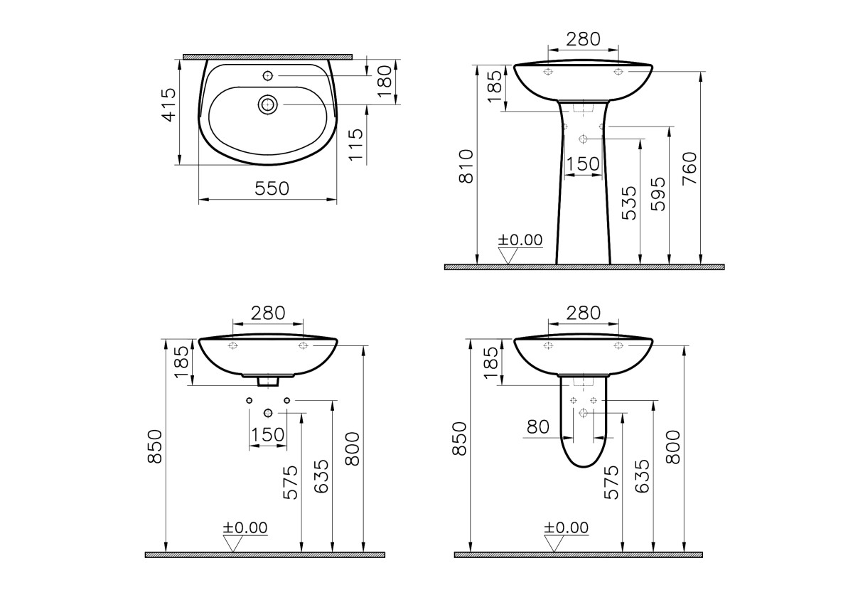 Раковина накладная VitrA Normus 9600B003-7650 55 x 42 см белая антибактериальное покрытие Hygiene