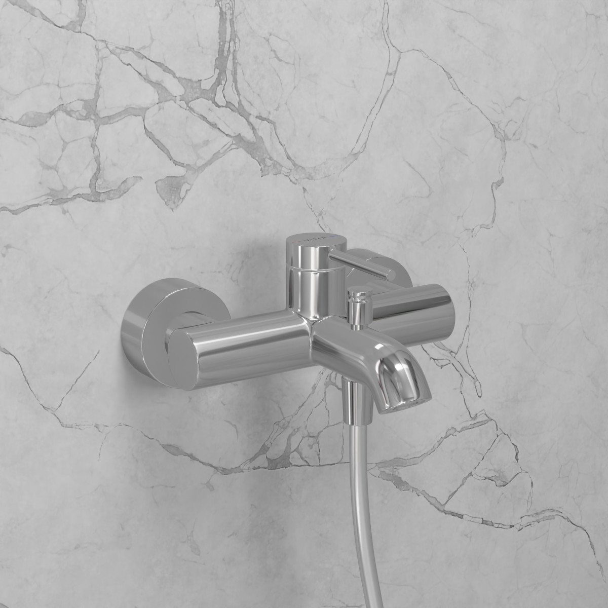 Настенный смеситель для ванны VitrA Minimax Round A43548EXP однорычажный хром латунь