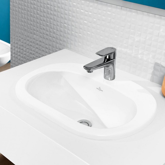 Раковина врезная сверху o.novo 560x405 белый глянцевый villeroy&boch