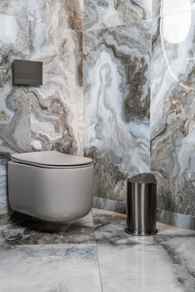 Ведро для мусора с вращающейся крышкой Gun Metal