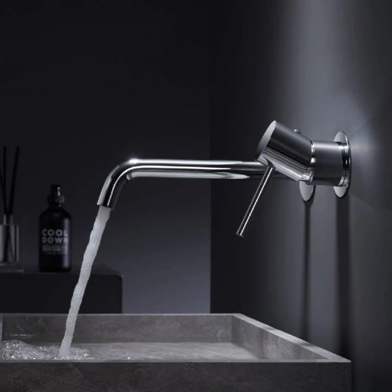 Смеситель для раковины настенный скрытая часть в комплекте imex monza glm039 chrome