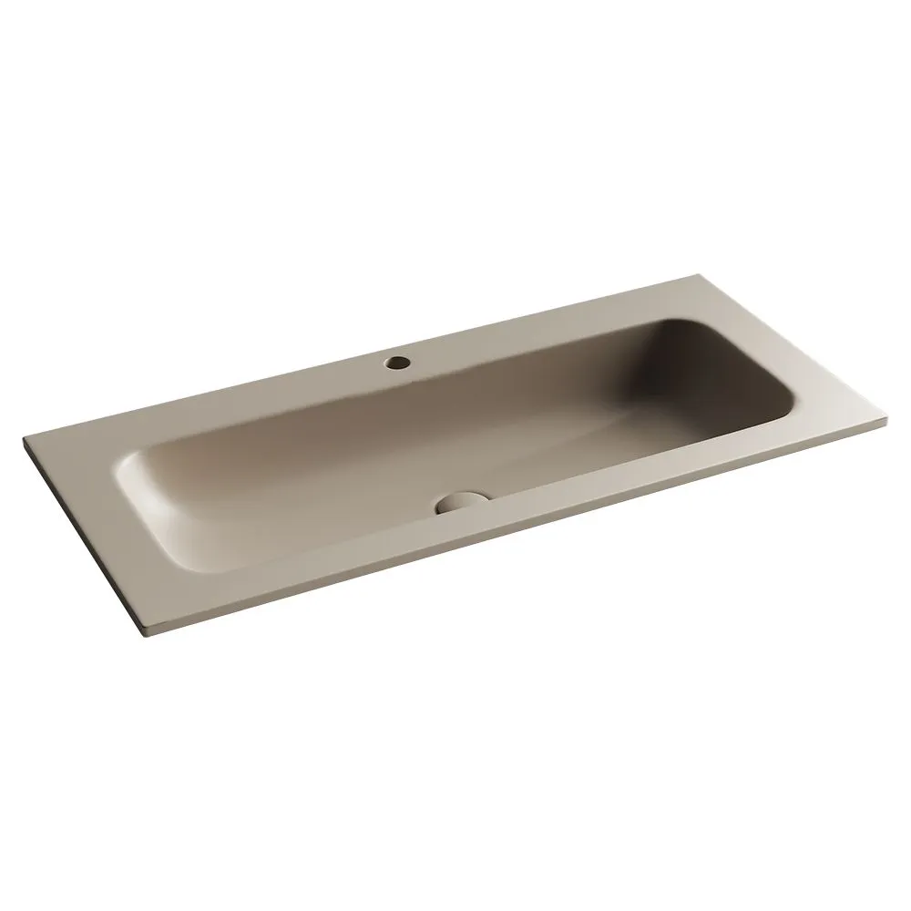 Раковина накладная Grace прямоугольная, с отверстием под смеситель,  1010*457*137 мм,вет капучино матовый, арт. CN7013MC