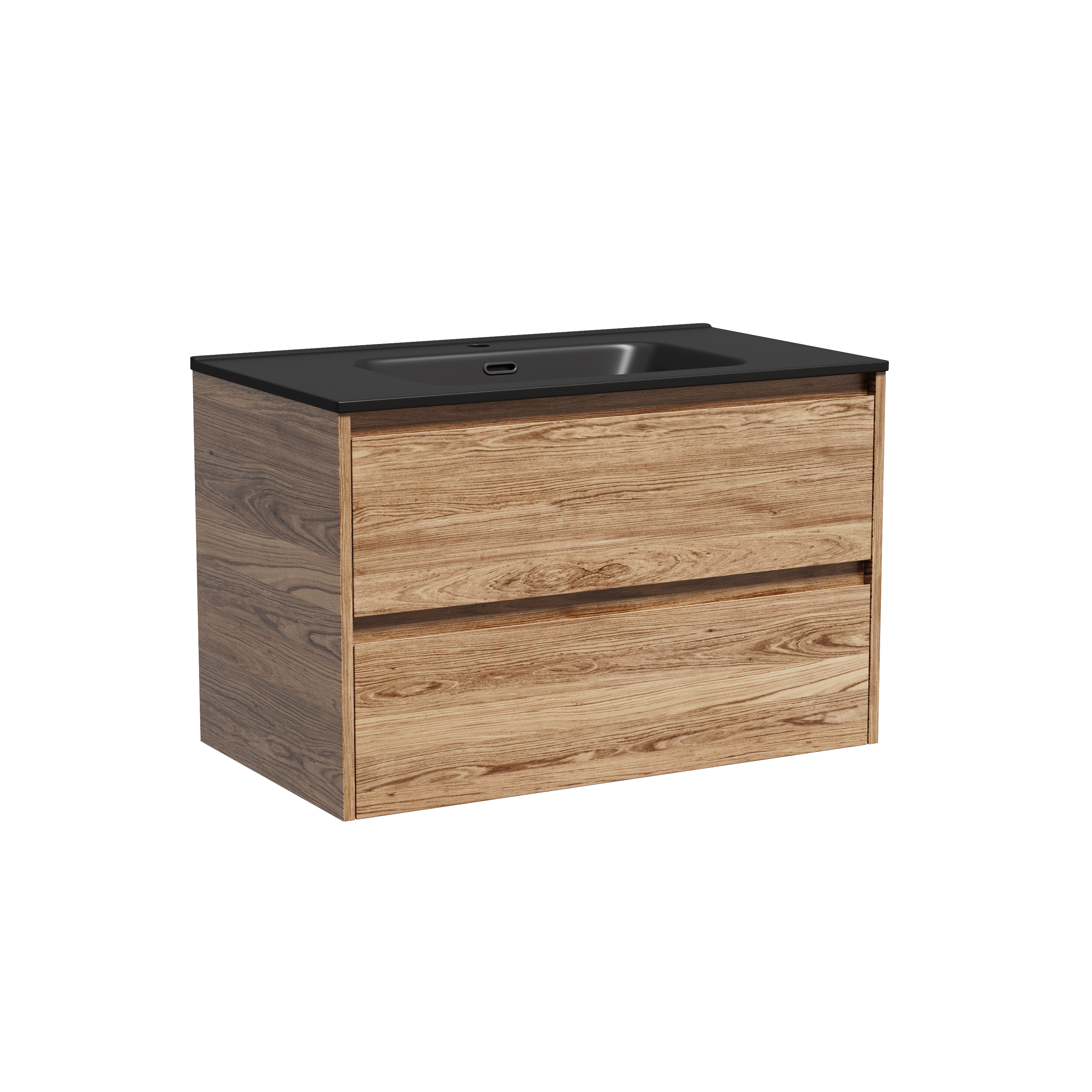Тумба подвесная sancos libra 790х450х500, c двумя ящиками оснащенными доводчиками, дуб чарльстон, арт. lb80ech