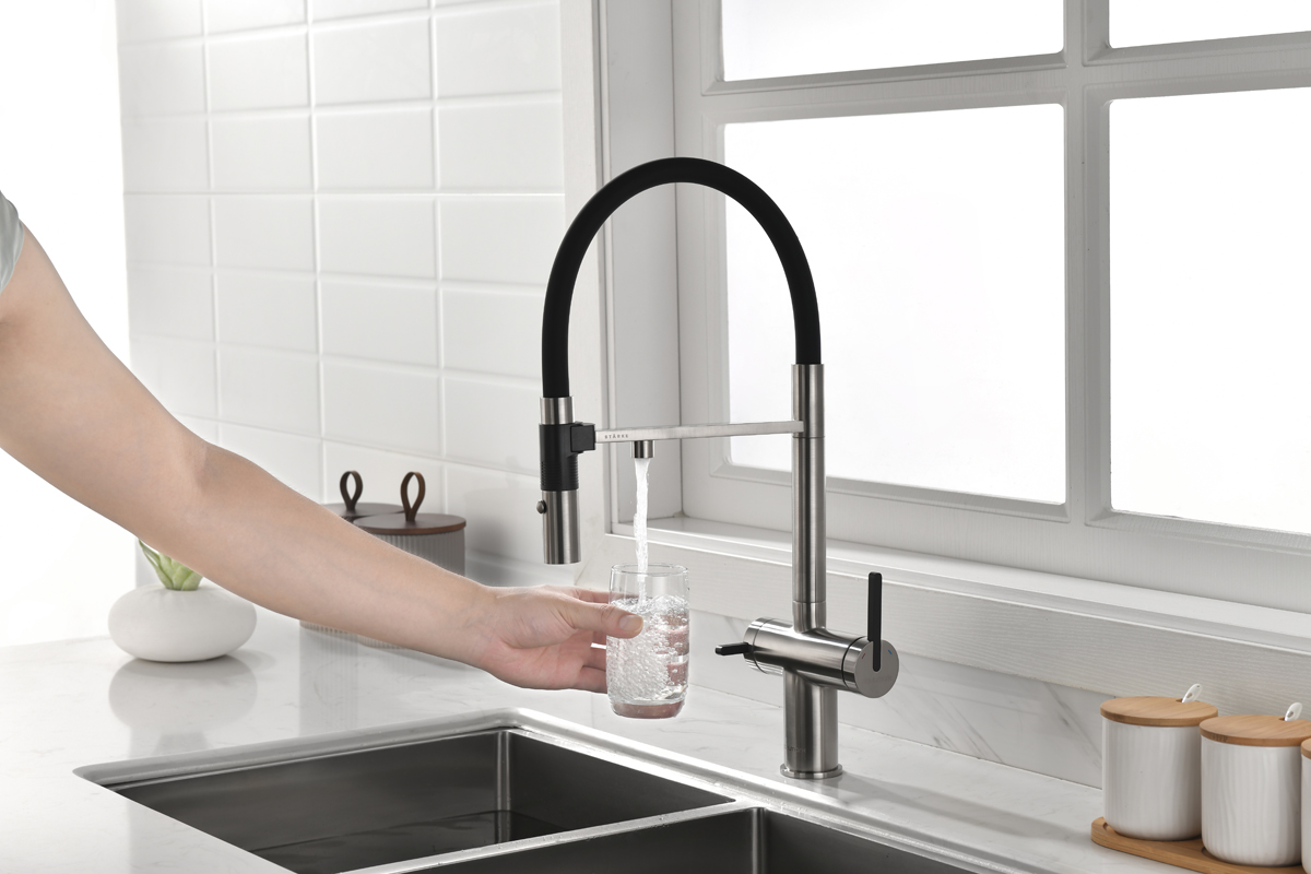 Смеситель для кухни gravity, брашированная нерж.сталь, gr213888-bs, starke-paulmark