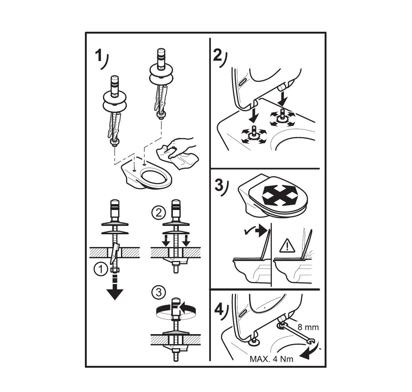 Сиденье с крышкой для унитаза белый глянцевый 445x374x59 architectura villeroy&boch