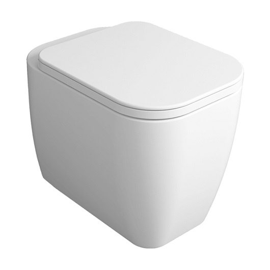 Унитаз напольный приставной henges 550x380x420 белый глянцевый simas