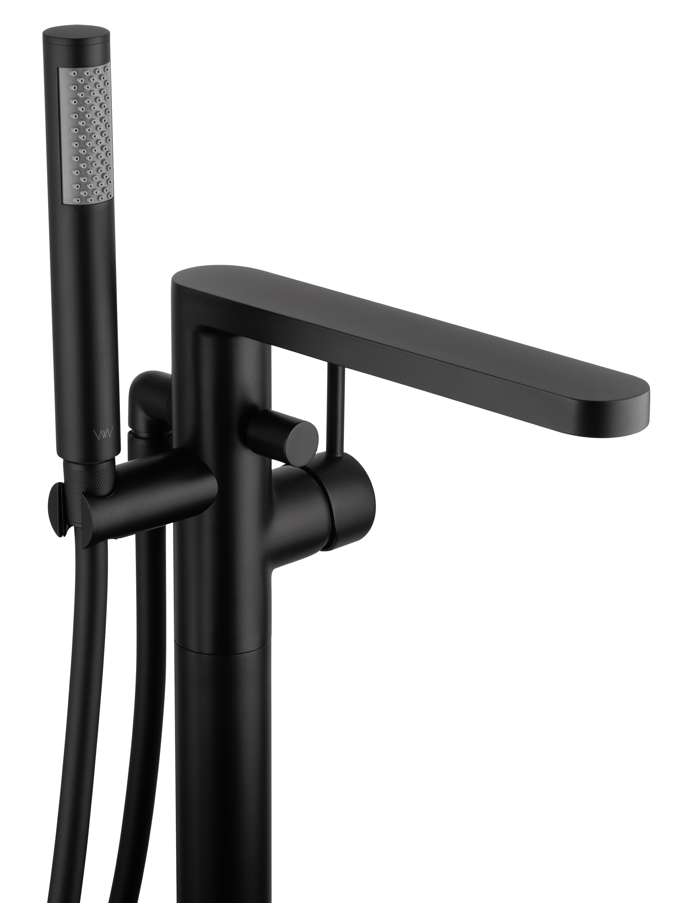 Смеситель для ванны напольного монтажа wonzon & woghand stick, черный матовый (ww-88649901-mb)