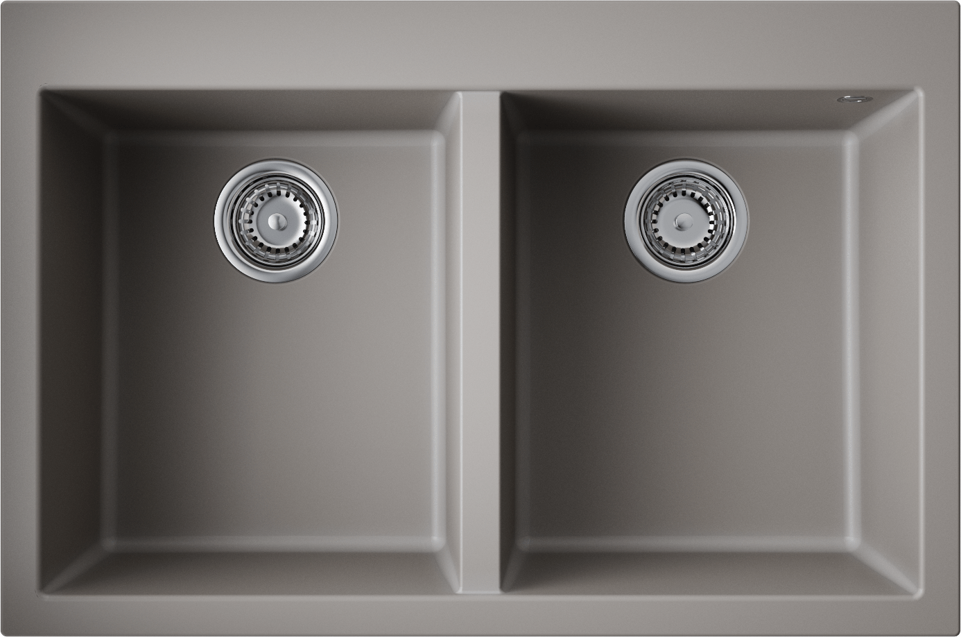 Кухонная мойка omoikiri bosen 80-2-gr tetogranit/leningrad grey 800 x 530 x 200