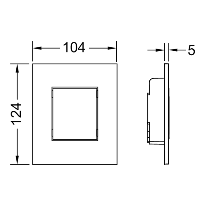 Tecesolid панель смыва для писсуара, в комплекте с картриджем, цвет: хром глянцевый