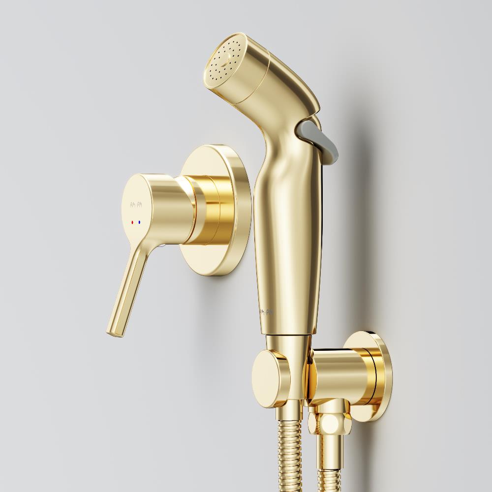 F40H85B99 X-Joy S, гигиенический набор для скрытого монтажа со смесителем для душа, золото