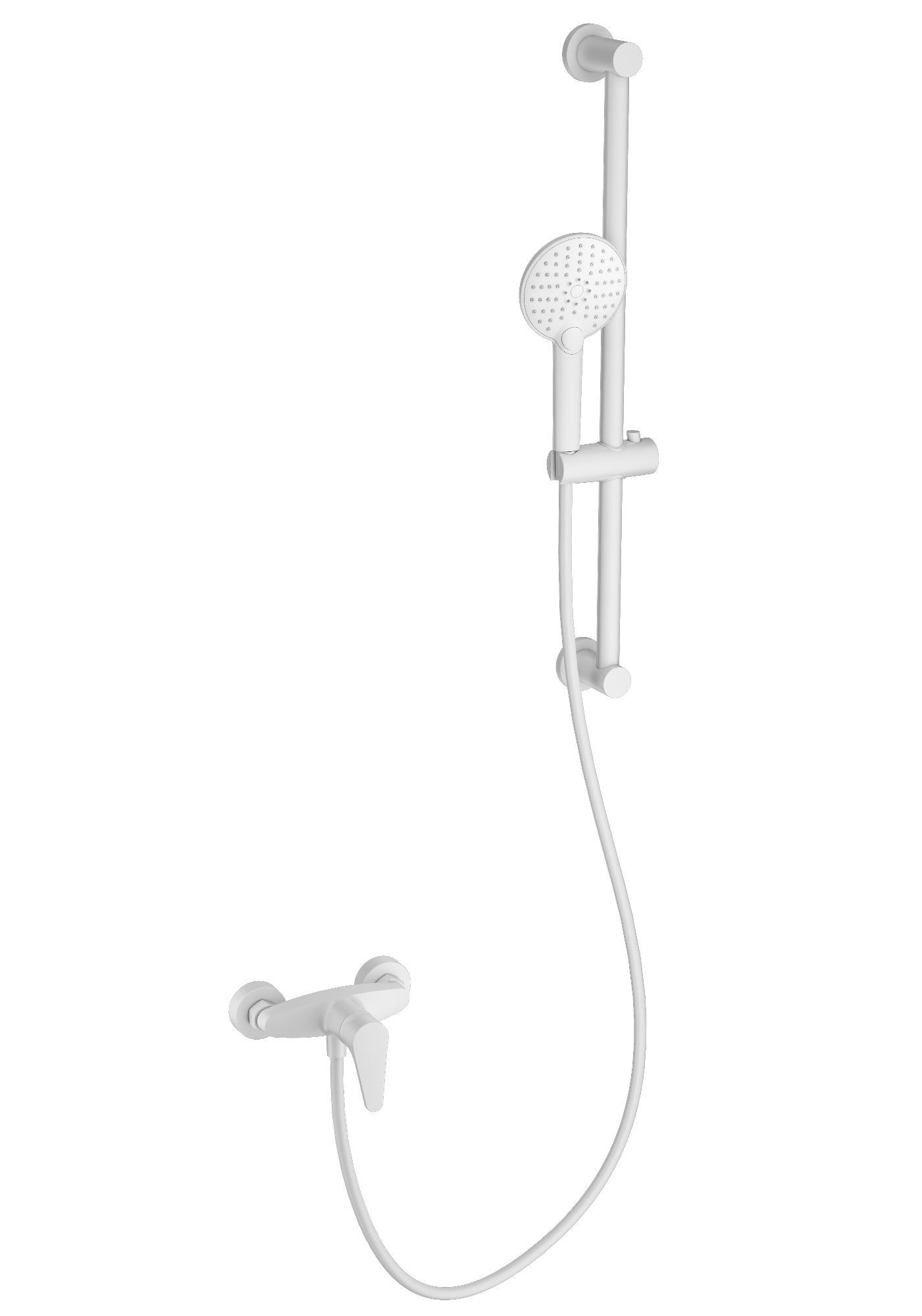 Смеситель для душа с гарнитуром wonzon & woghand, белый матовый (ww-ae3103-mw)