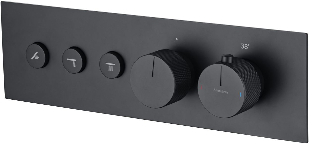 Смеситель для душа Allen Brau Liberty 5.33003-31 (с внутренней частью, 3 выхода) черный матовый