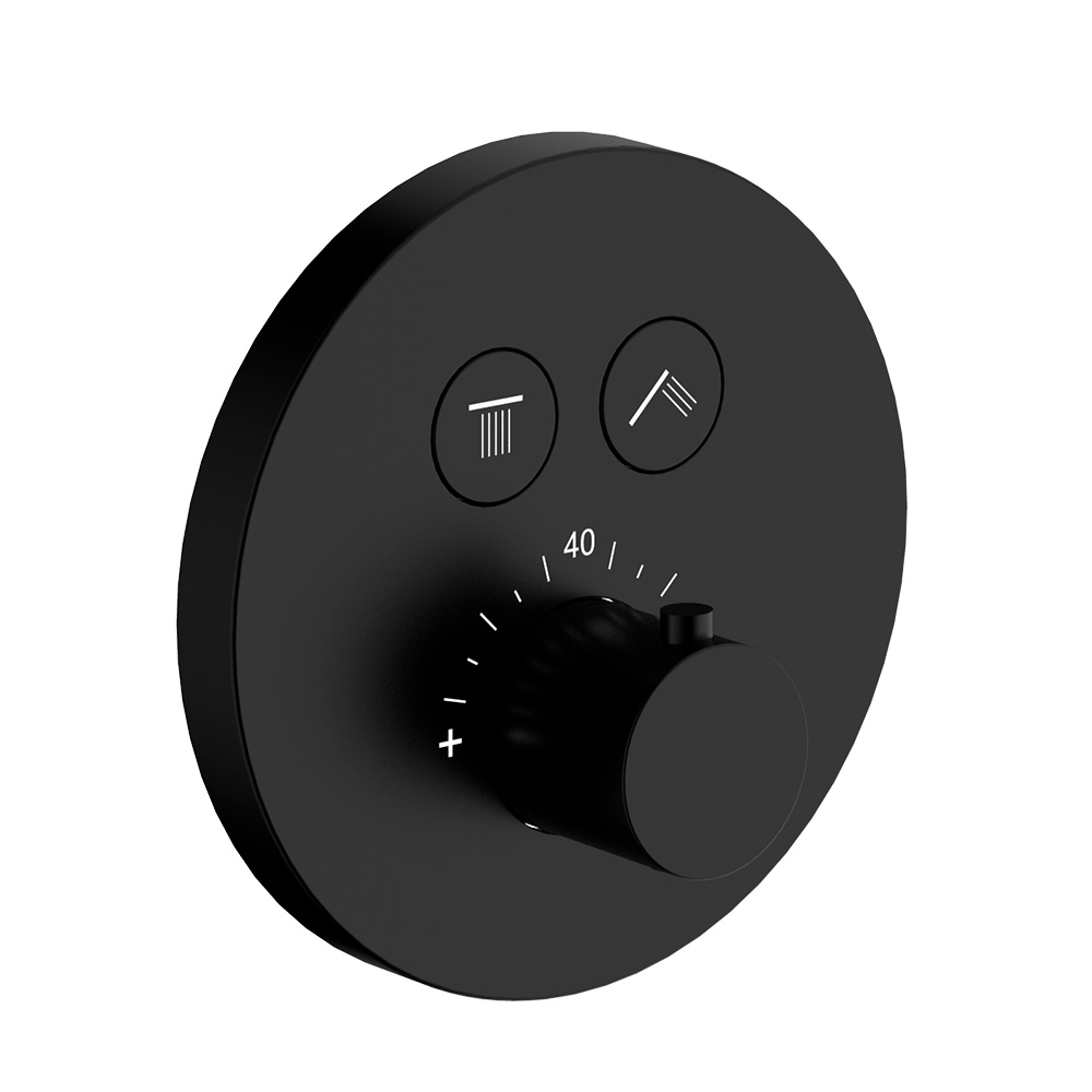 Aqm 8403mb набор для комплектации душа с термостатом, черный матовый