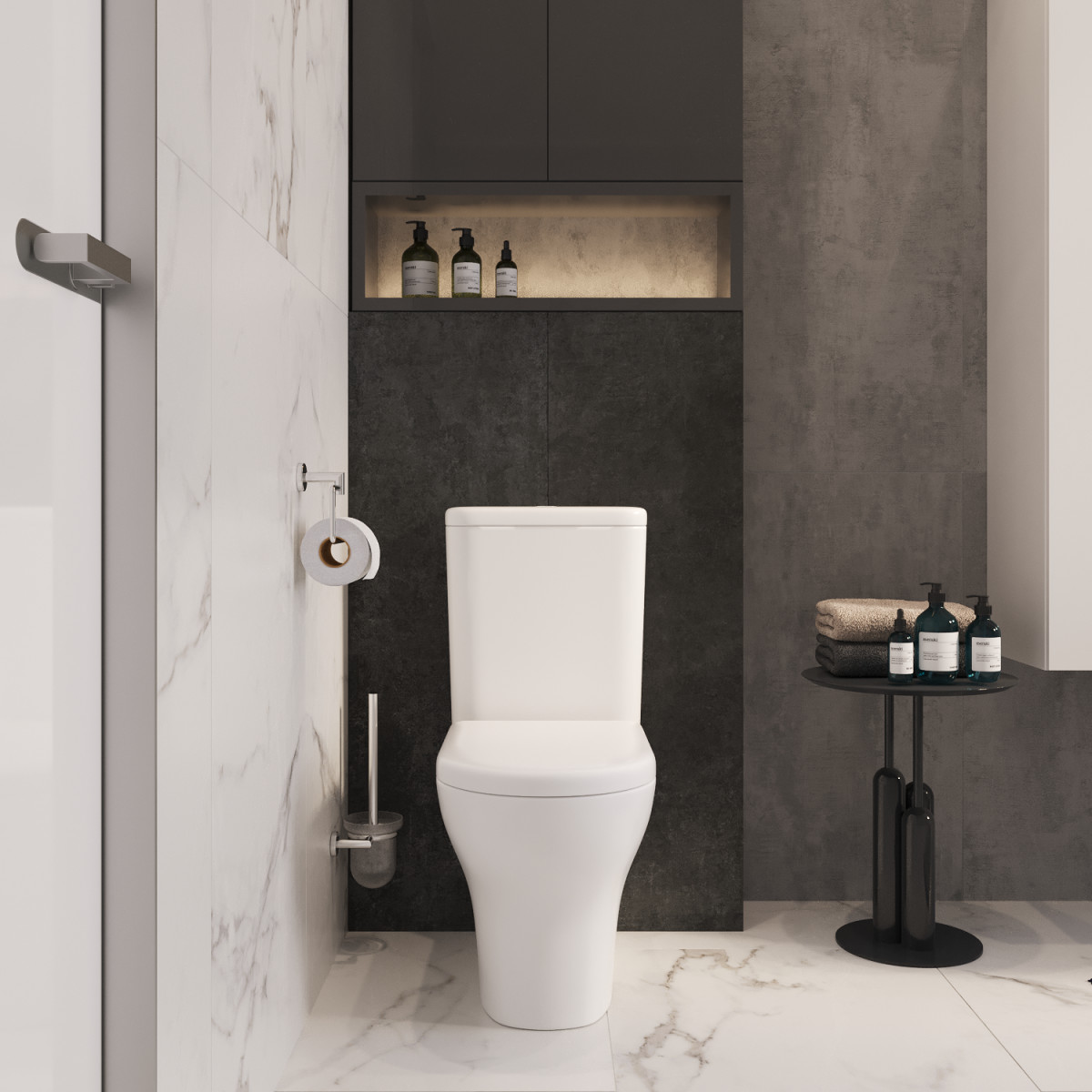 Унитаз-компакт напольный VitrA Zentrum 9012B003-7204 с сиденьем микролифт белый санитарный фарфор антибактериальное покрытие Hygiene