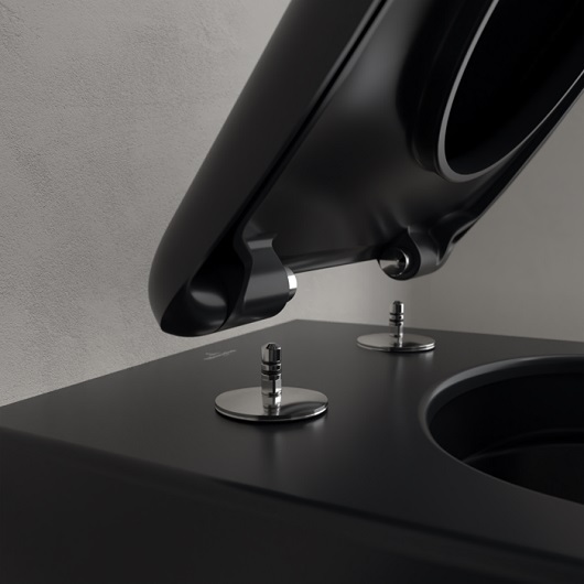 Antao Сиденье с крышкой для унитаза, с функцией автоматического опускания (SoftClosing),  со снимаемым сиденьем (QuickRelease), Pure Black (черный матовый)