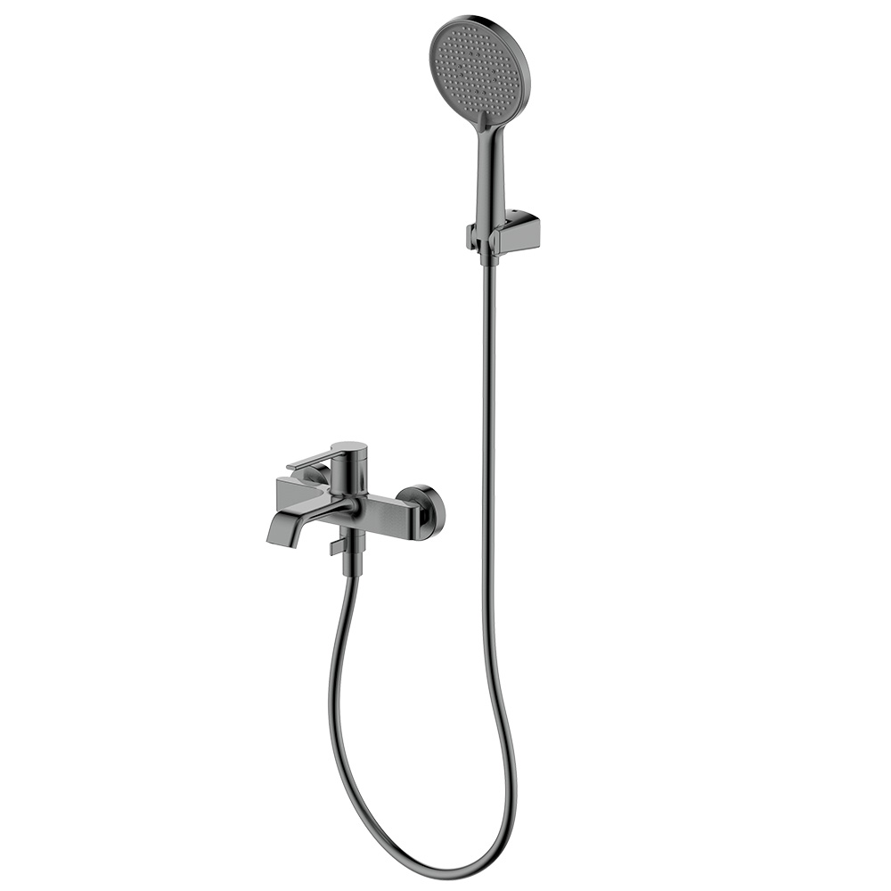 Aqm6412gm asti смеситель для ванны однорычажный, с душевым набором, 3 режима, серый матовый